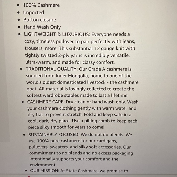 State Cashmere Men’s Button Up Mock Neck Sweater NWT Sz XL 100% Pure cashmere - Picture 10 of 12